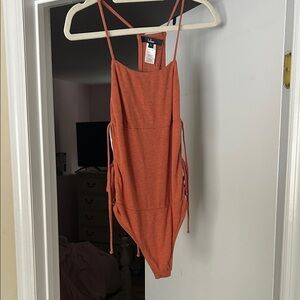 Lulu's Terracotta Ribbed Top